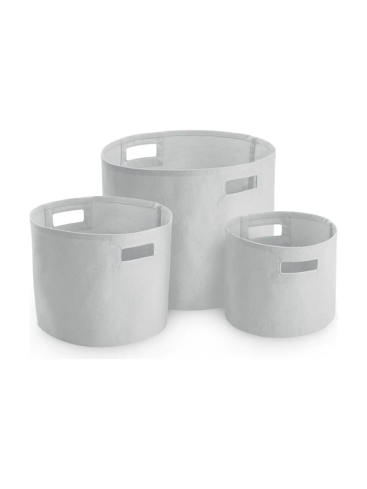 Canvas Storage Tubs — LIGHT GREY
