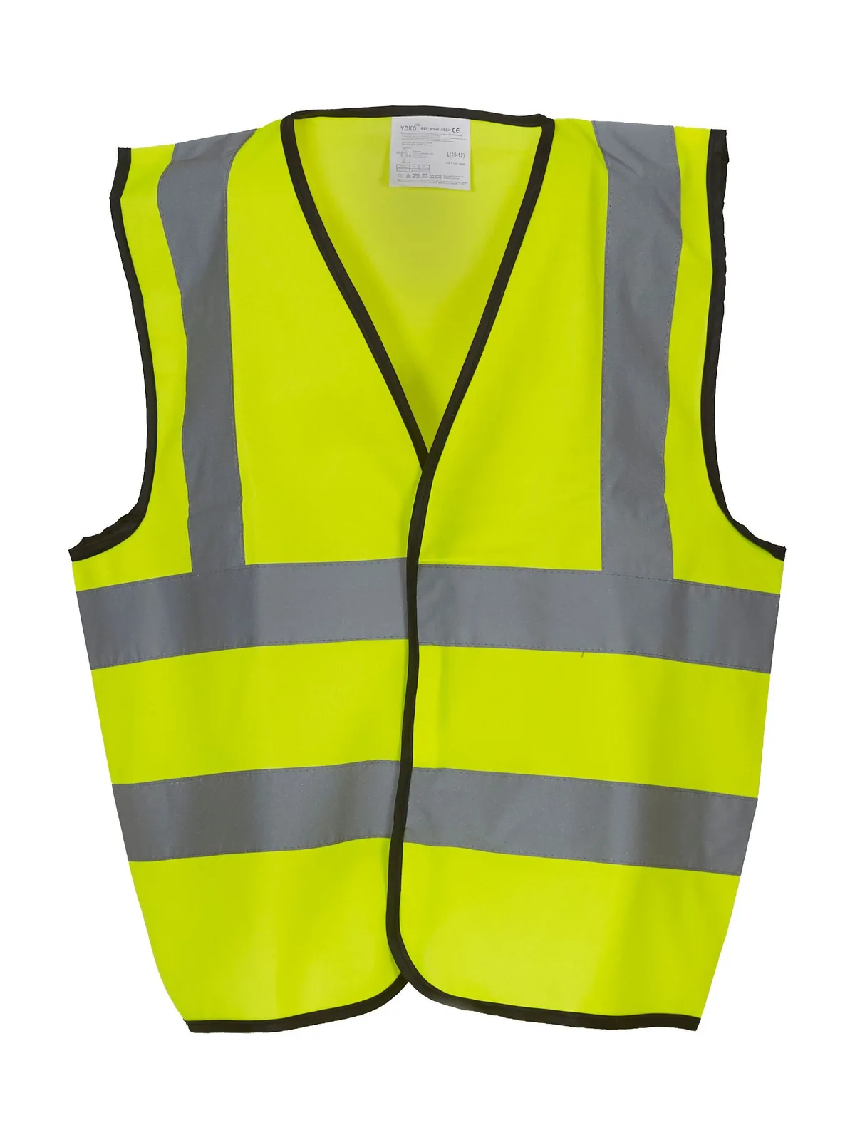 Kids Hi-Vis Two Band & Braces Waistcoat — HI VIS YELLOW