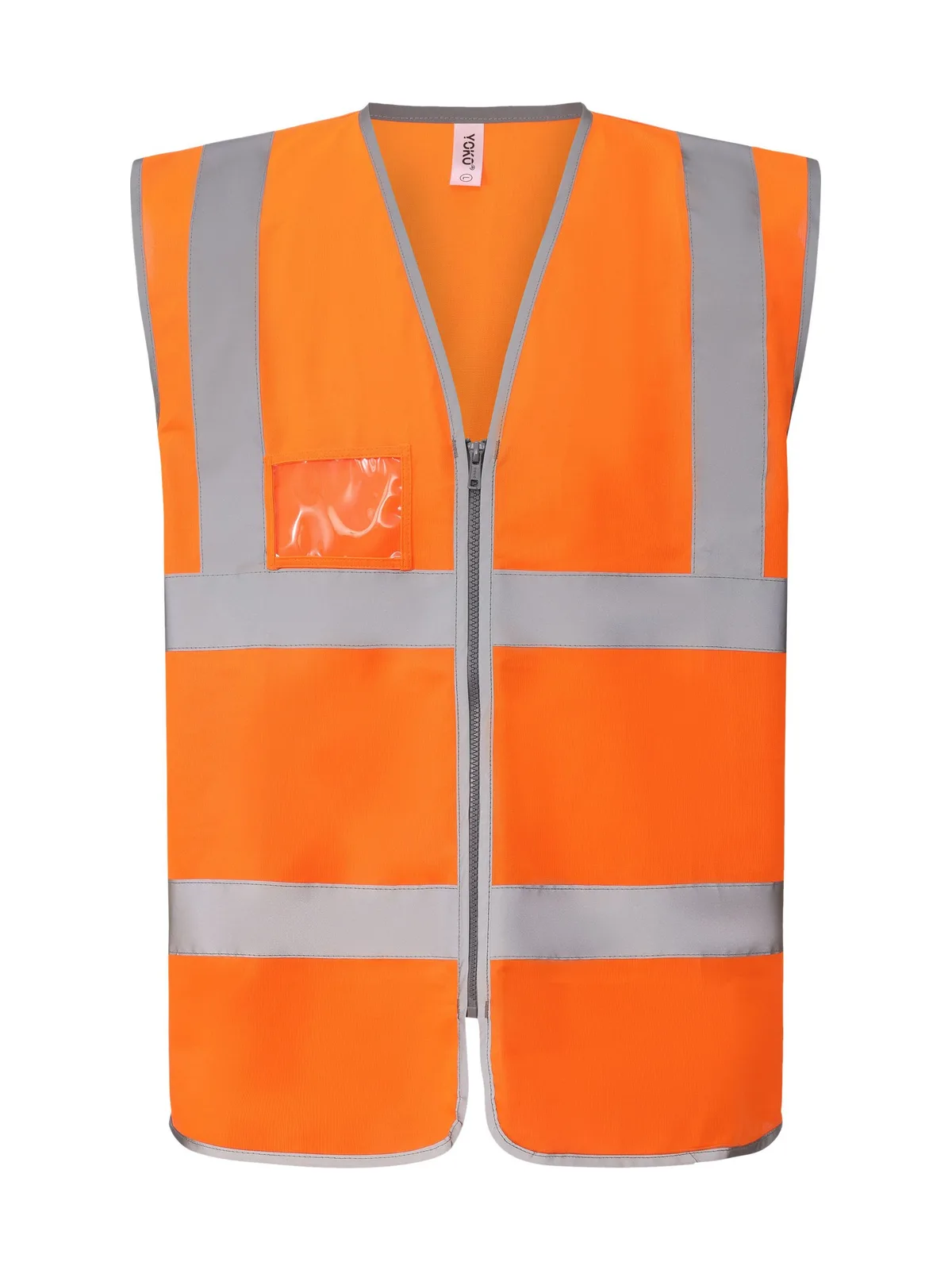 Hi-Vis Zip Id Reflective Border Waistcoat — HI VIS ORANGE