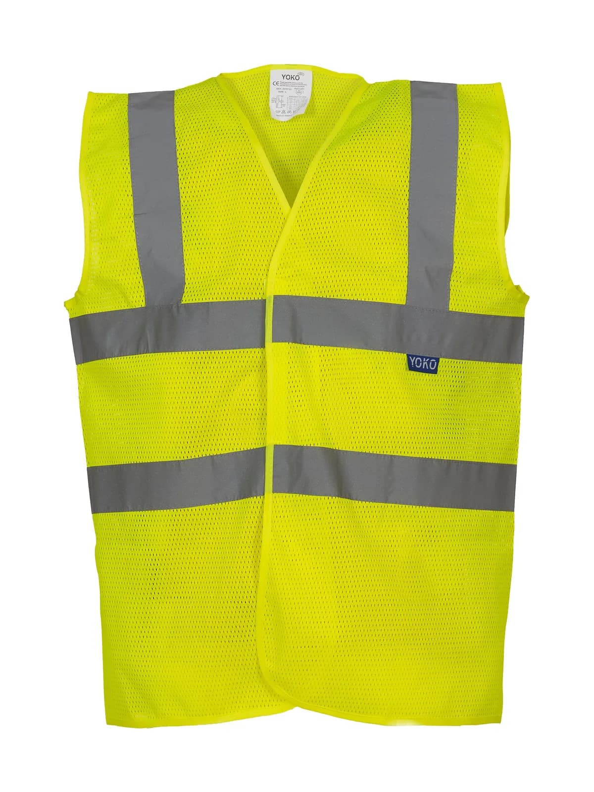 Top Cool Open Mesh 2 Band And Braces Waistcoat — HI VIS YELLOW