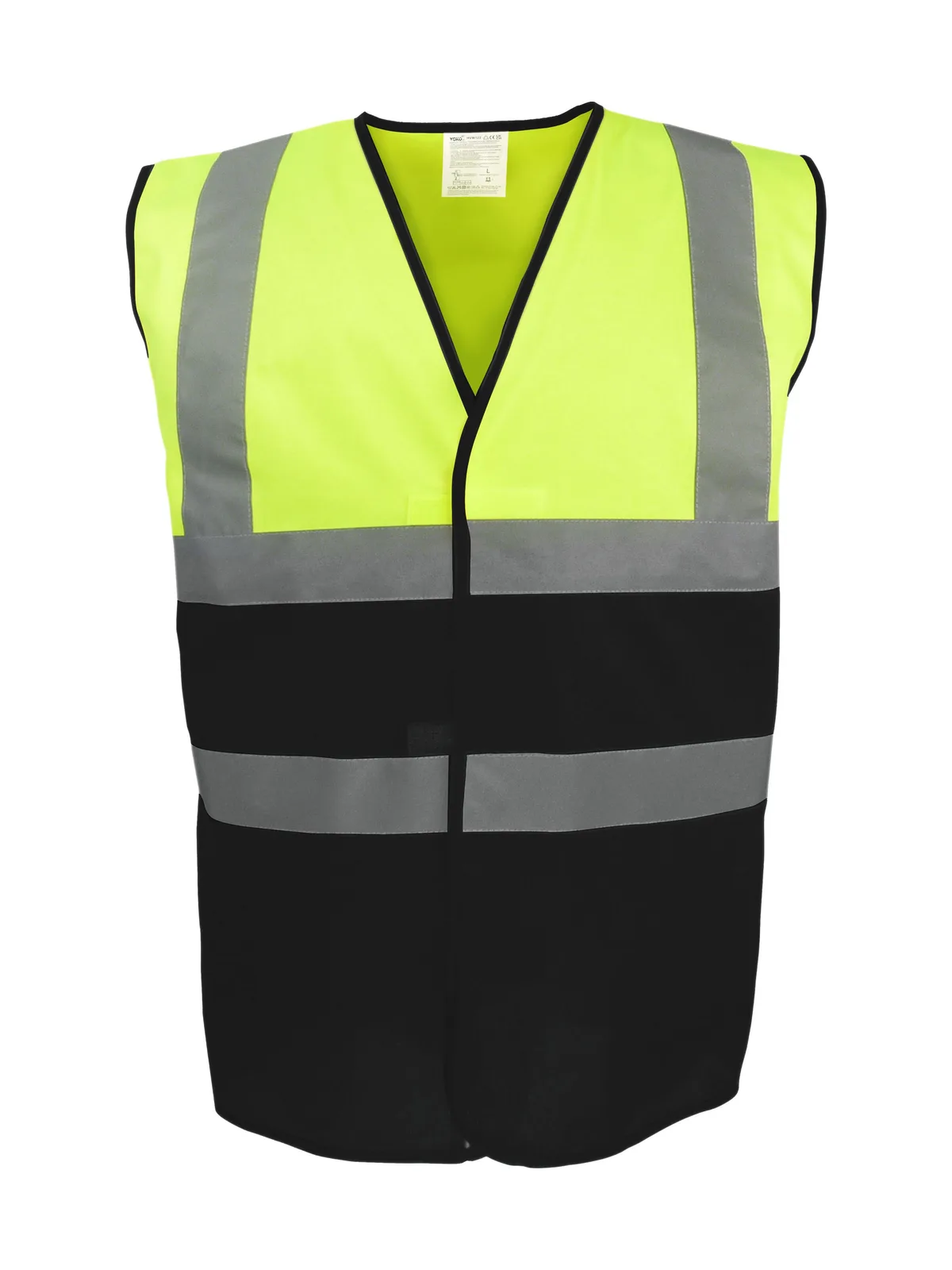 Hi-Vis Two-Tone Waistcoat — HI VIS YELLOW / BLACK