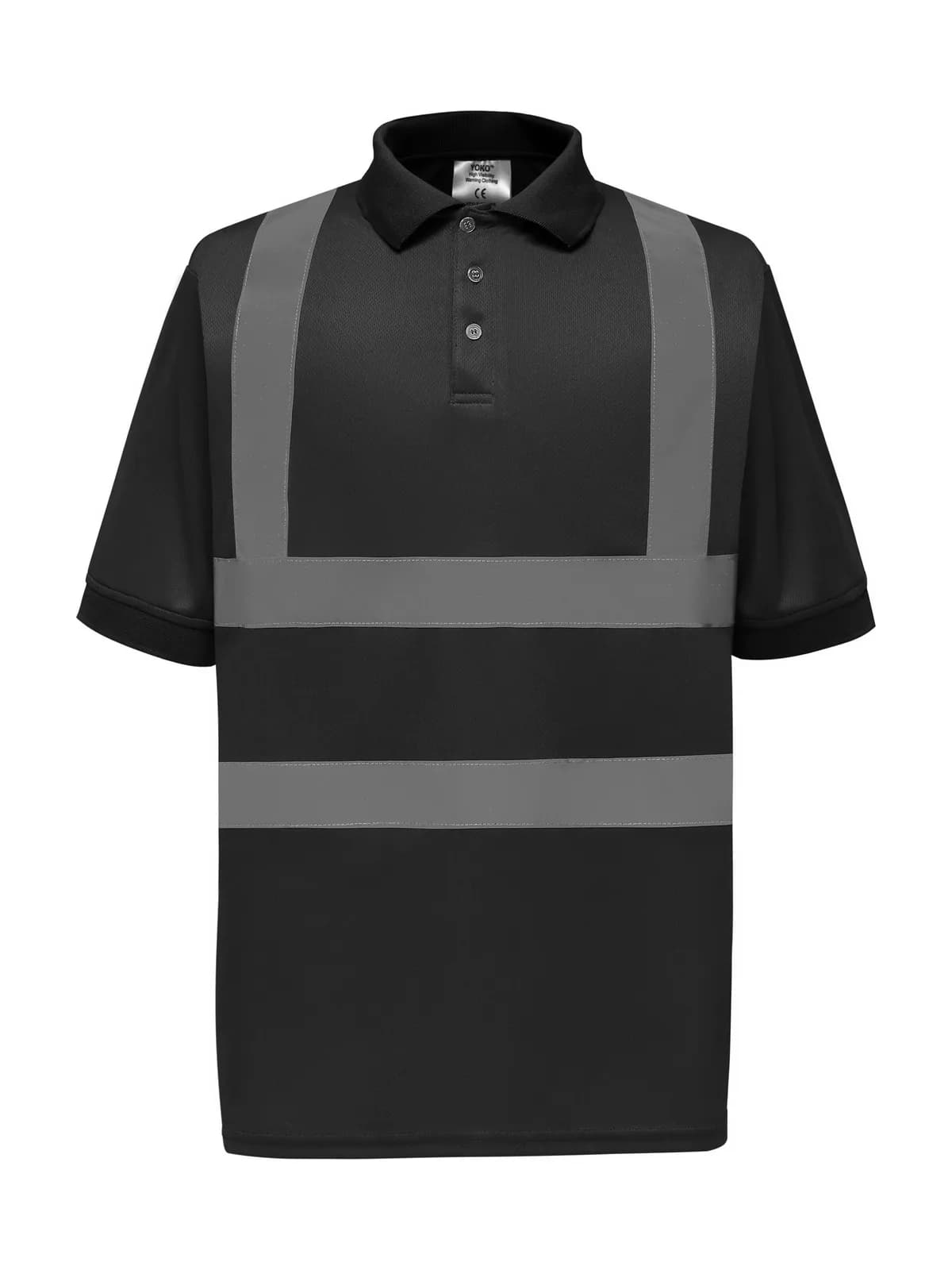 Hi-Vis Short Sleeve Polo — BLACK