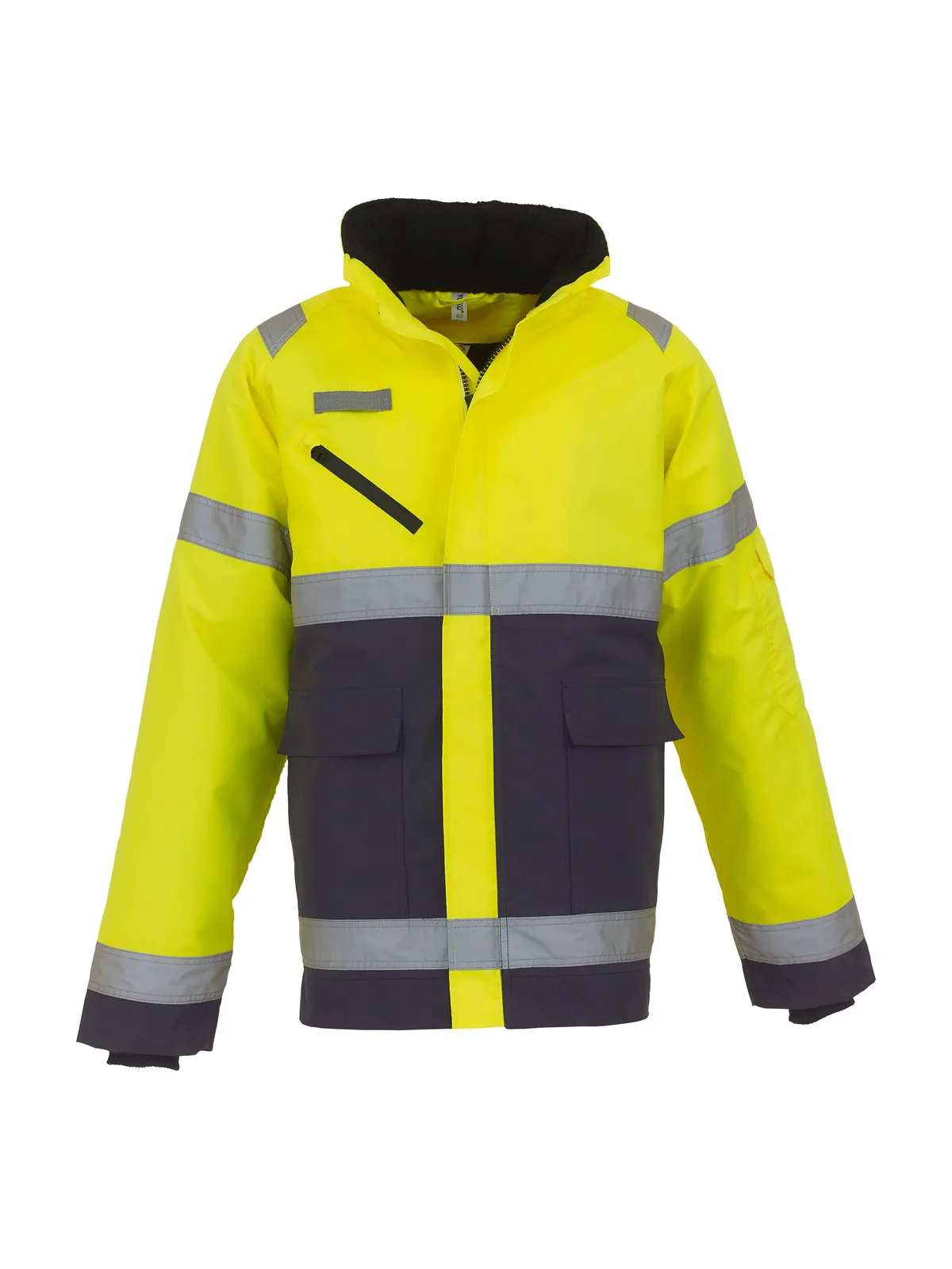 Hi-Vis Fontaine Storm Jacket — HI VIS YELOW / NAVY