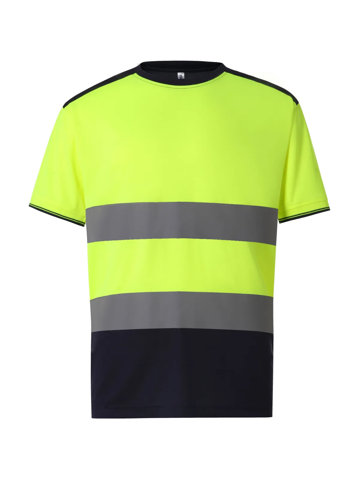 Hi-Vis Two-Tone T-Shirt — HI VIS YELLOW / NAVY
