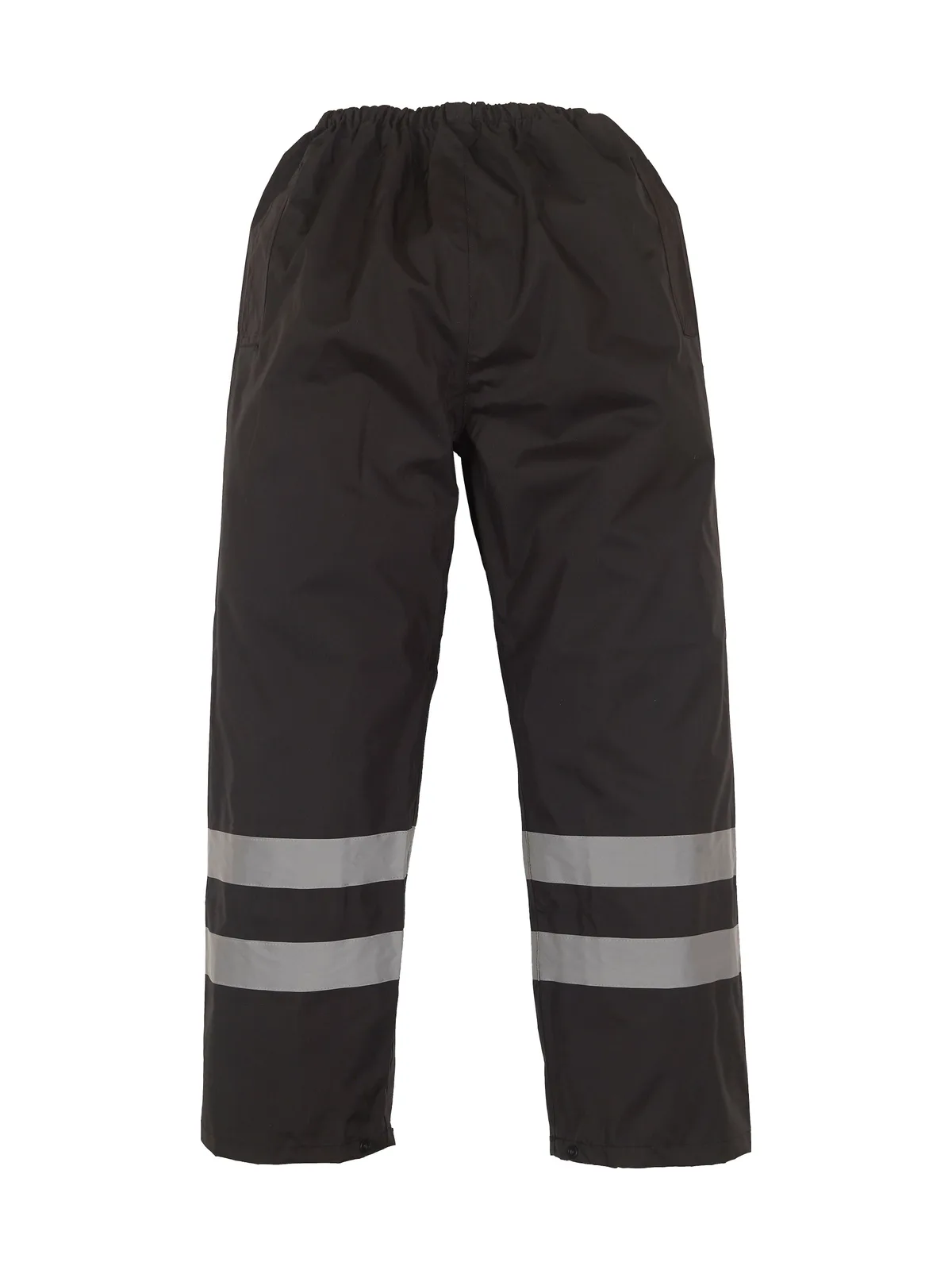 Hi-Vis Two-Tone Waterproof Overtrousers — BLACK