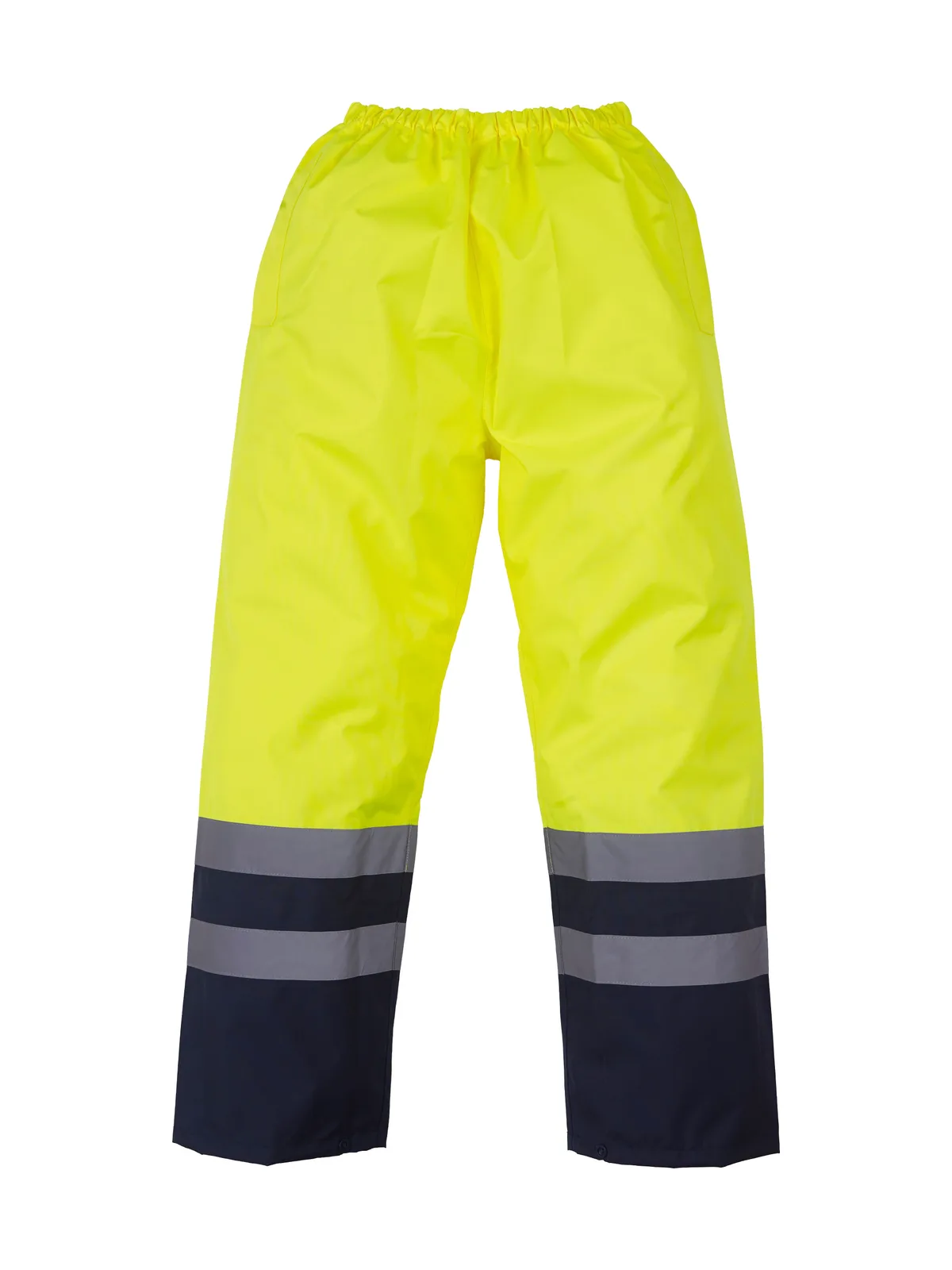 Hi-Vis Two-Tone Waterproof Overtrousers — HI VIS YELLOW/NAVY