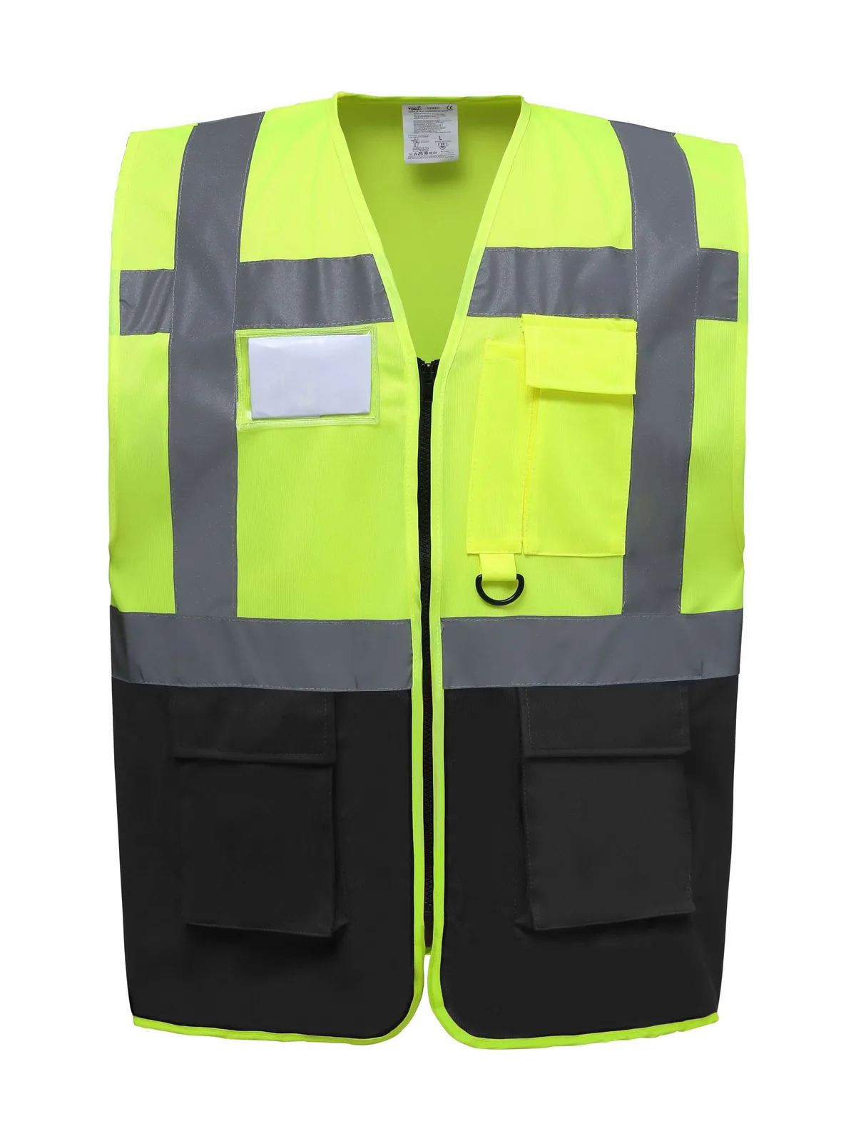 Multi-Functional Executive Hi-Vis Waistcoat — HI VIS YELLOW/BLACK