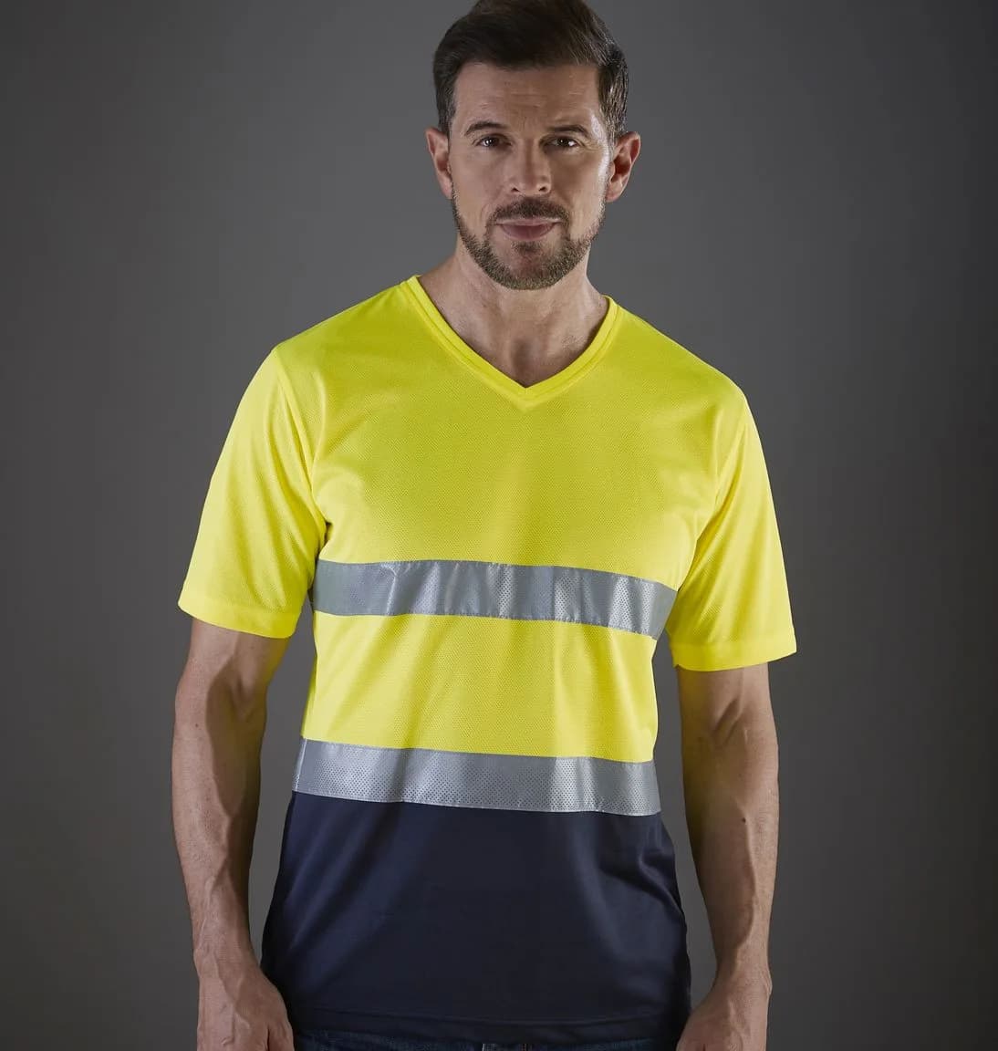 Hi-Vis Top Cool V-Neck T-Shirt — T-shirts Yoko à personnaliser