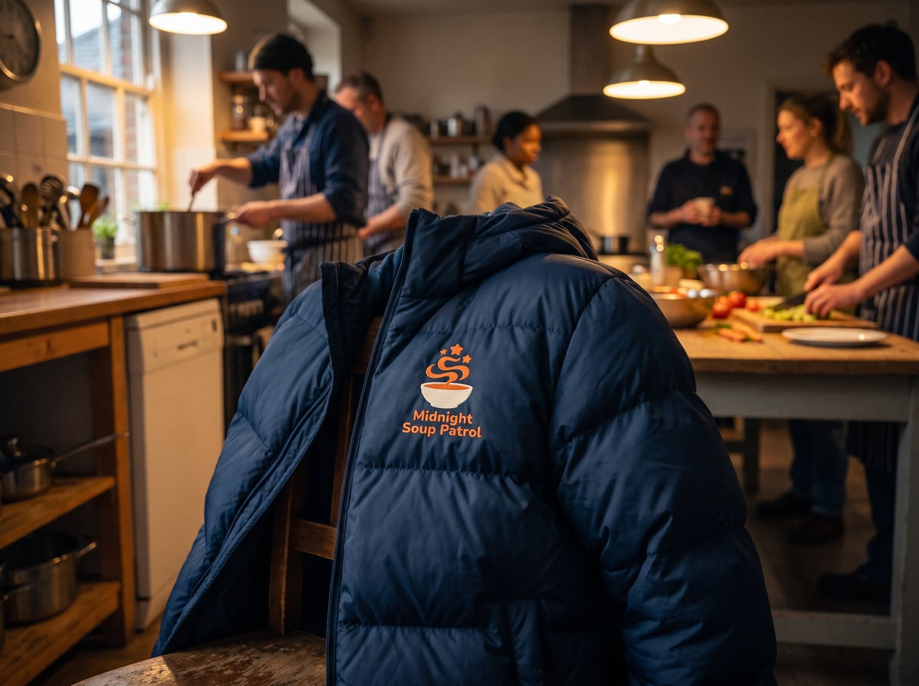 Geborduurde bodywarmer op maat voor de vrijwilligers van een vereniging