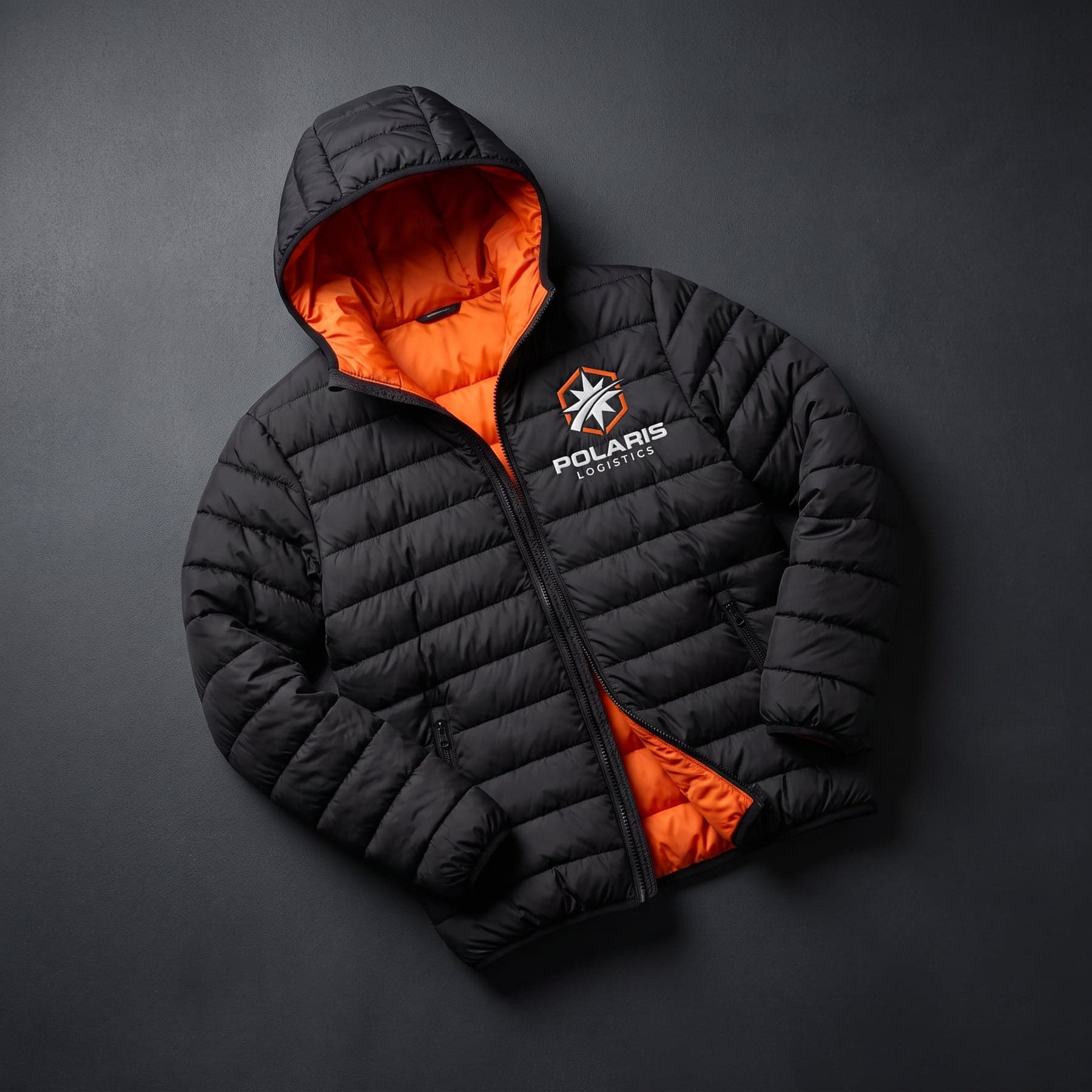 Geborduurde bedrijfsjas (bodywarmer): logo op het hart