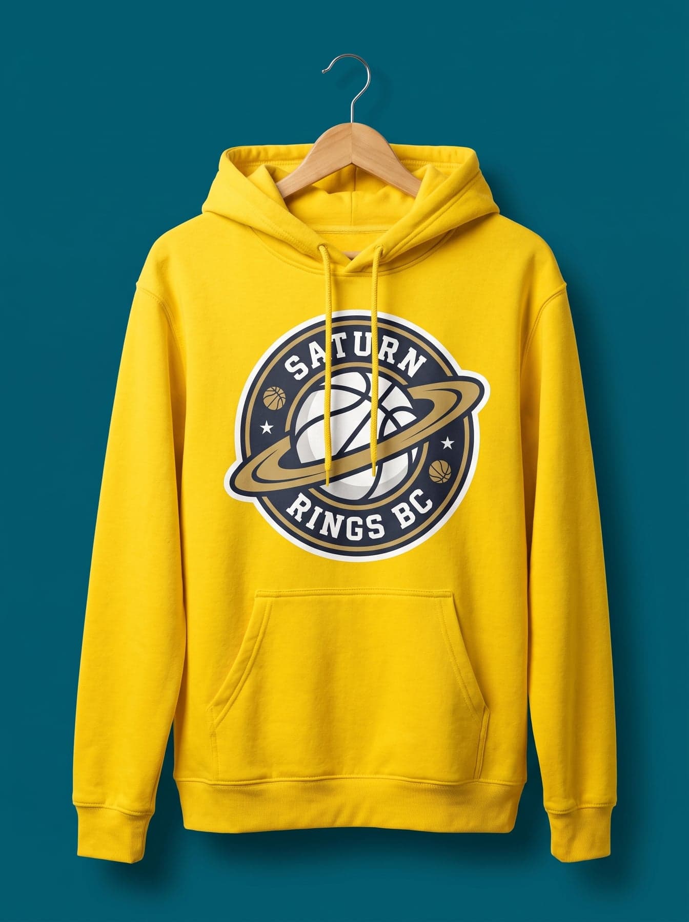 Hoodie met zeefdruk op maat: groot embleem voorop