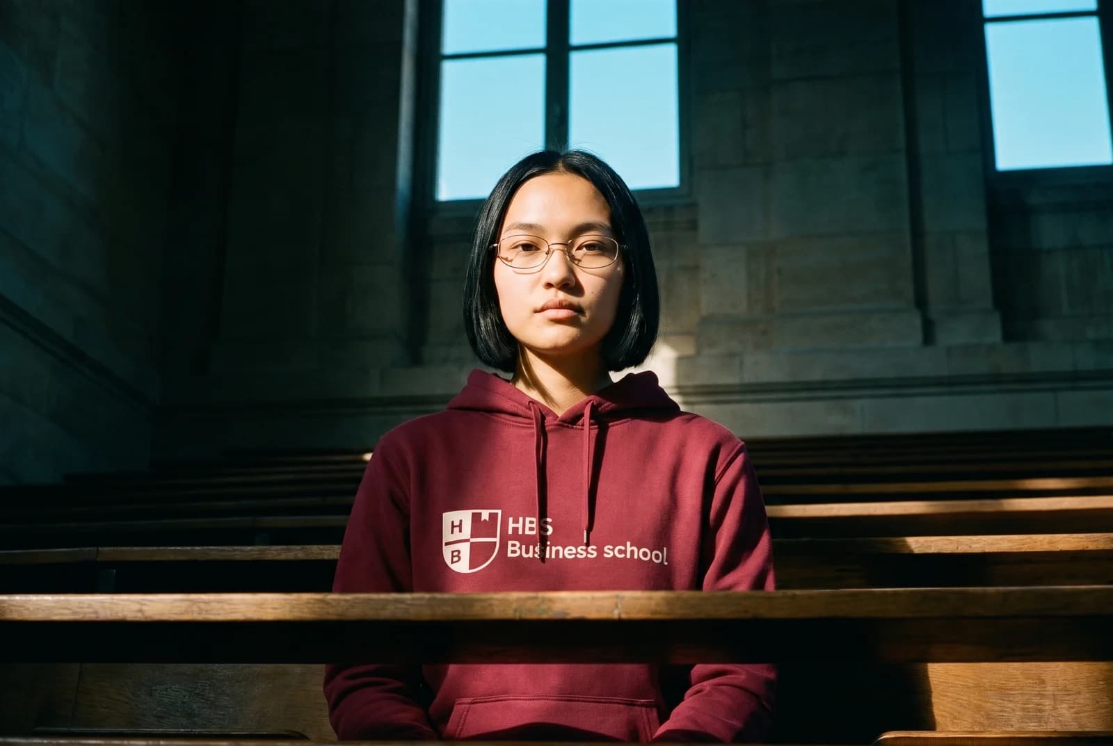 I verkligheten — Stanley/Stella Cruiser 2.0 Burgundy, screentryck på bröstet, på framsidan