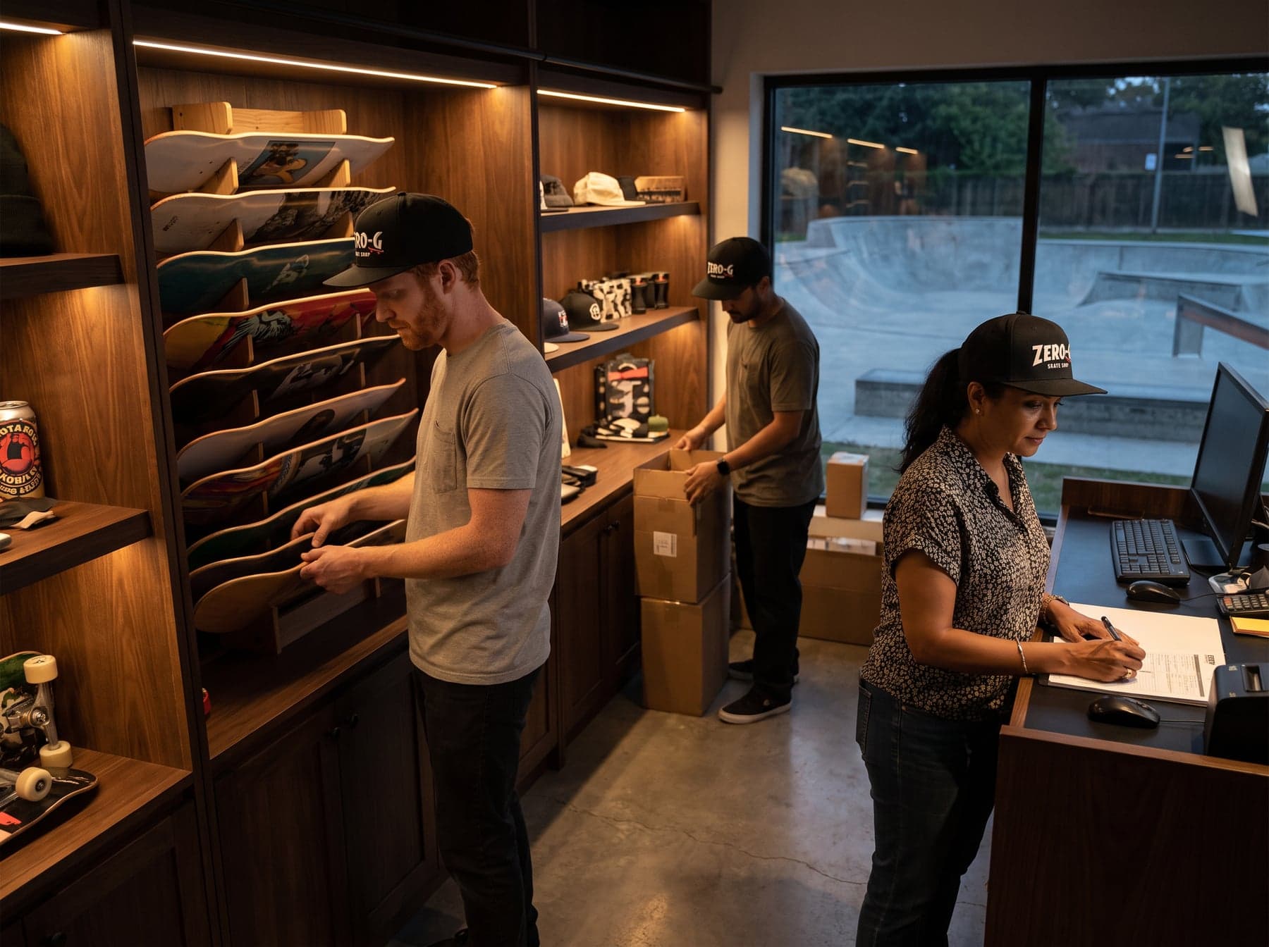 En situation — Flexfit Classic Snapback Black, broderie sur la poitrine, devant