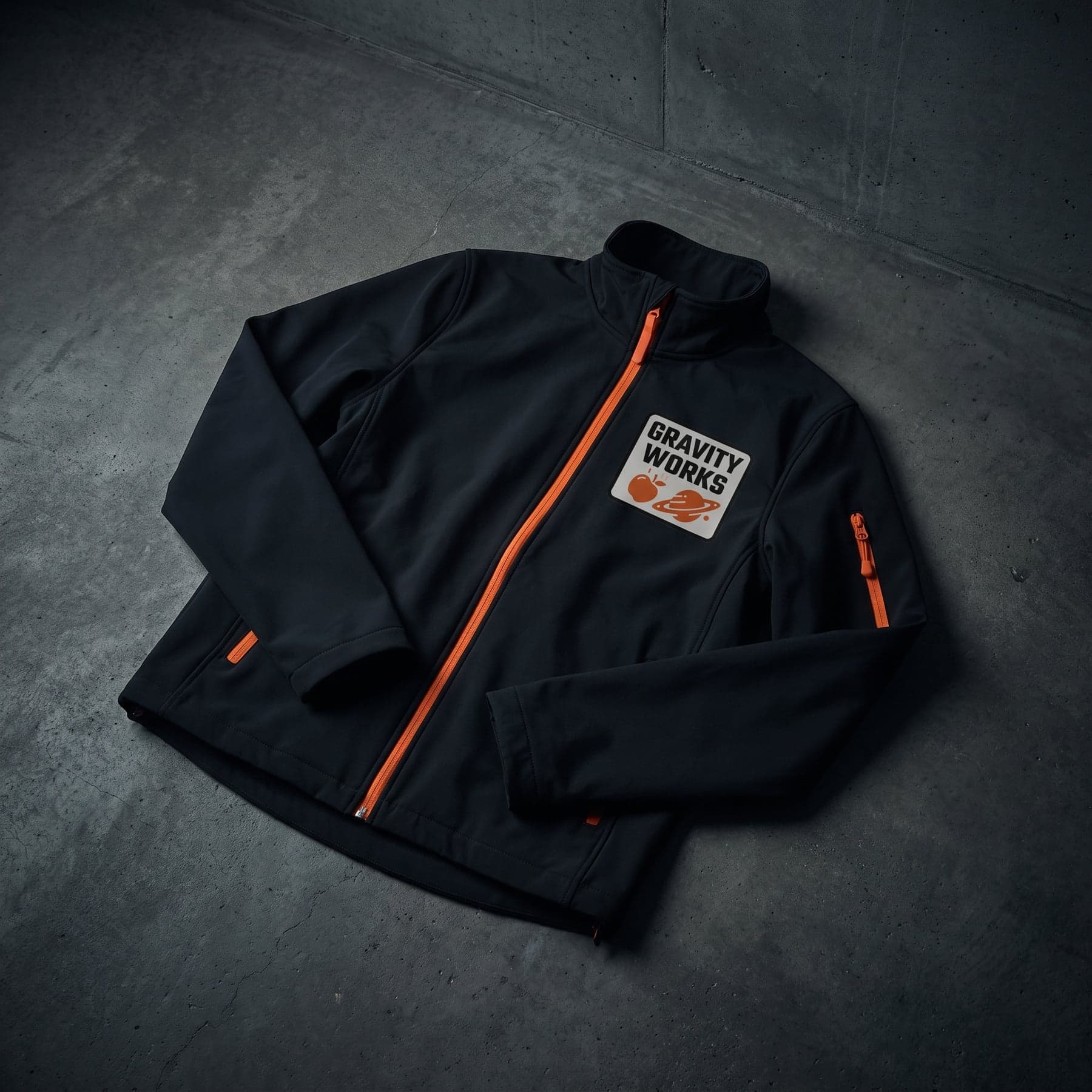 La pièce — Pen Duick Atlantic Men Black/Orange, impression softshell au cœur, devant