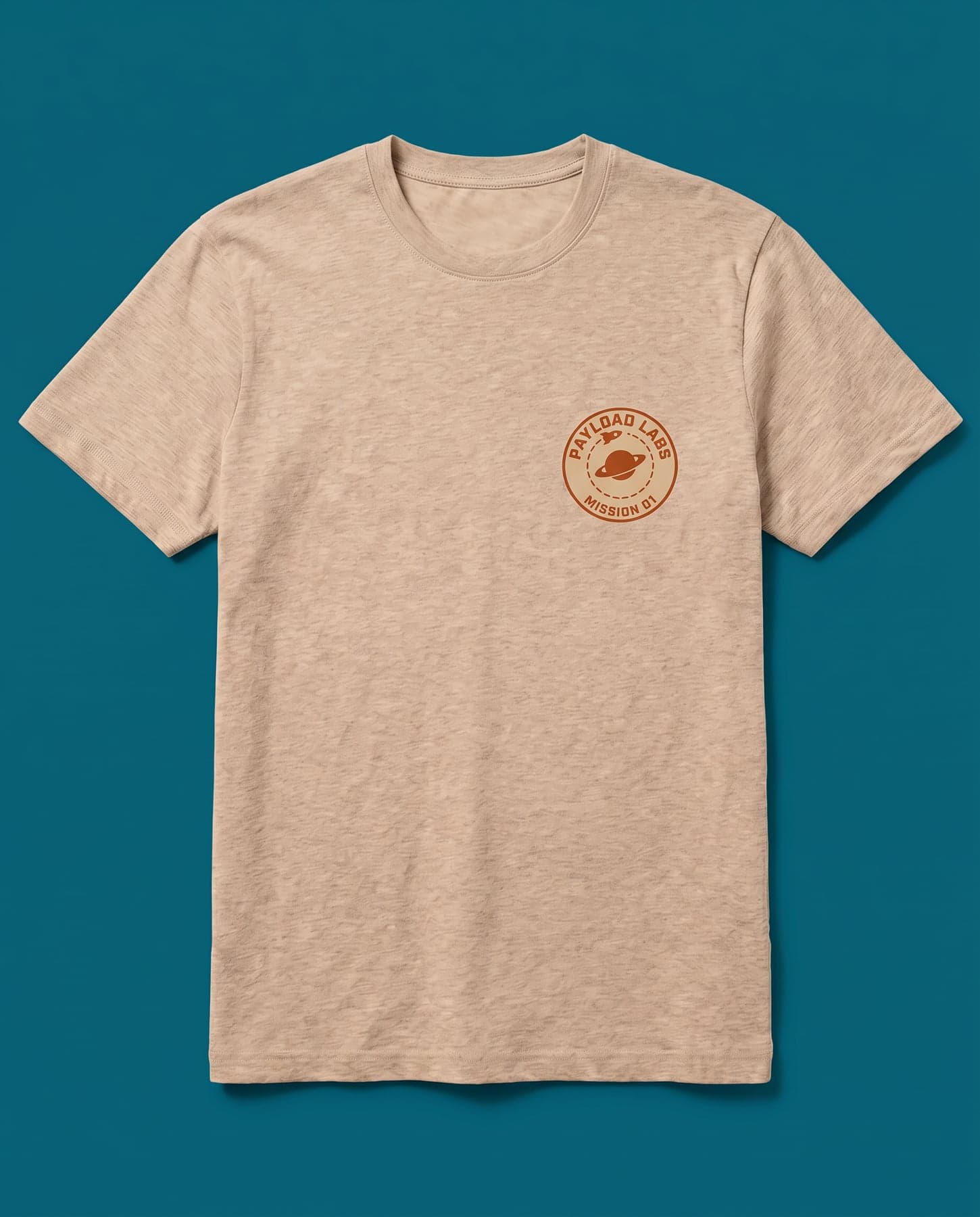 T-shirt d'entreprise personnalisé : logo une couleur au cœur