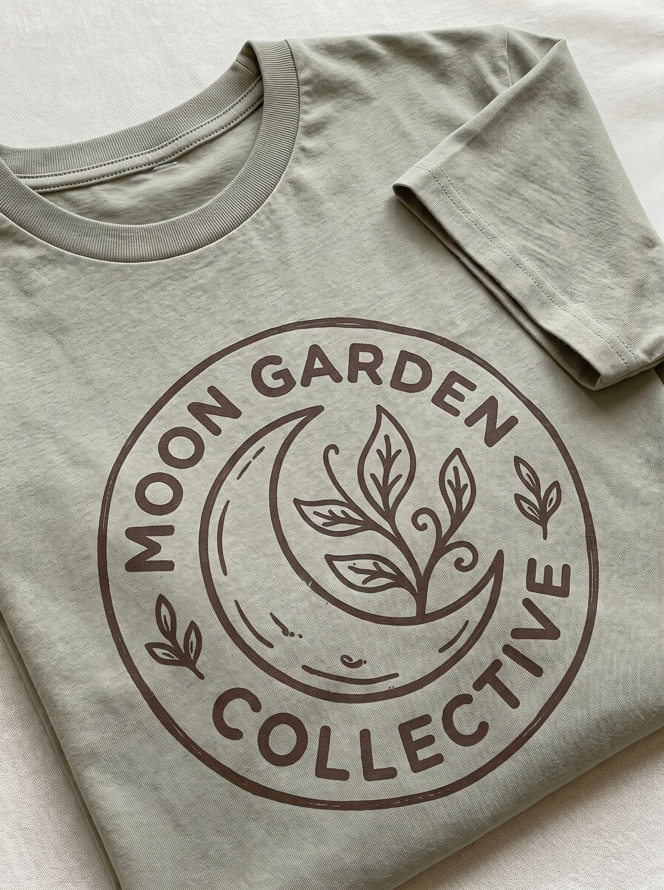 Le marquage — Stanley/Stella Crafter Sage, sérigraphie en grand format, devant