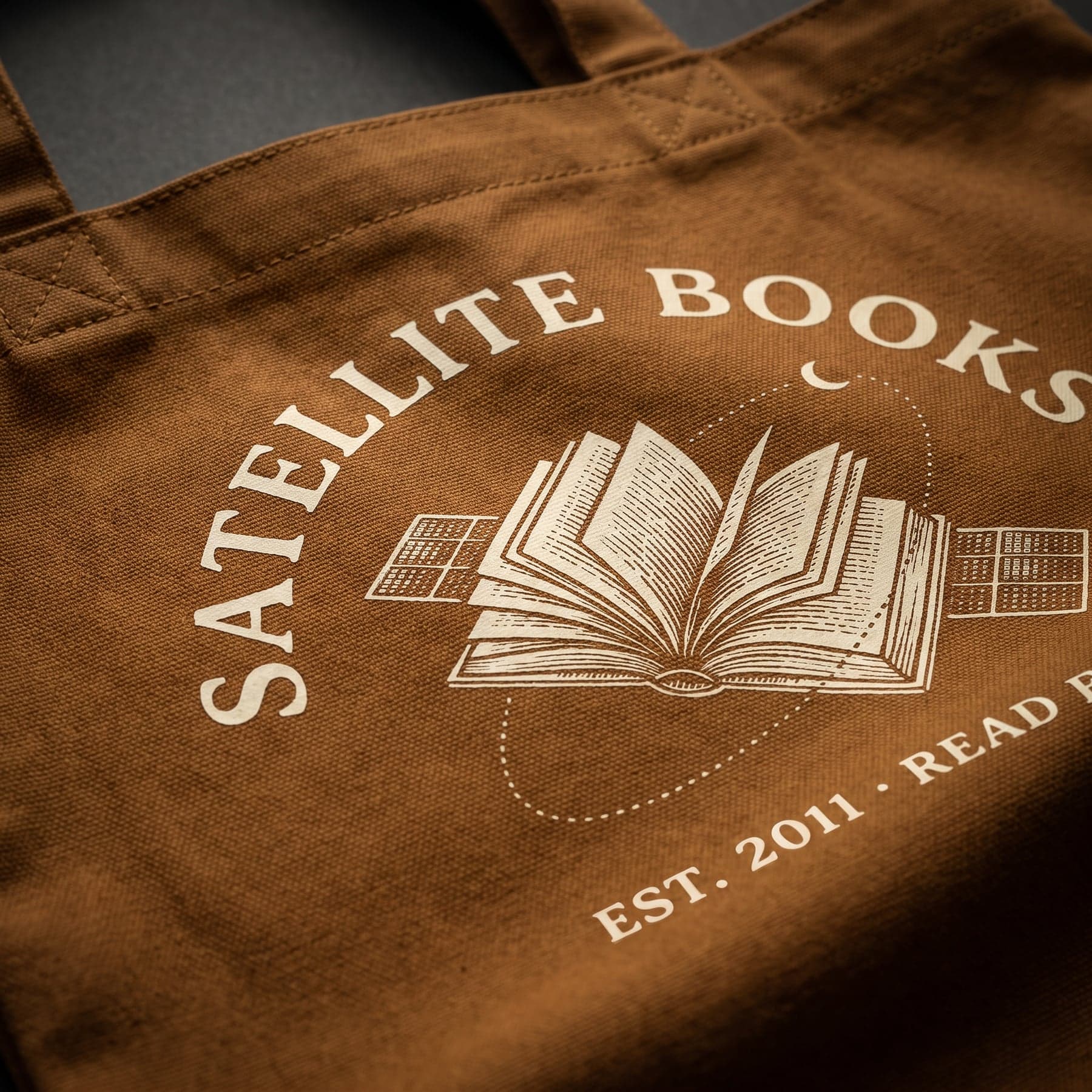 Le marquage — Westford Mill Bag For Life - Long Handles Caramel, sérigraphie en grand format, devant