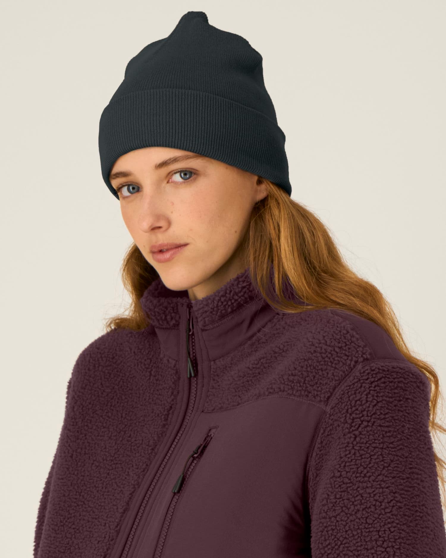 Rib Beanie — Black